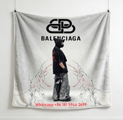 Balenciaga Thorn Wing Flannel Throw Blanket for Sofa and Wall Decor BA487